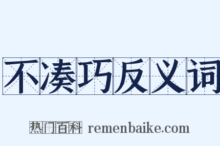 不凑巧反义词是什么意思的图片